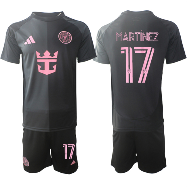 Men's Black Inter Miami CF #17 Josef Martínez 2025 Away Soccer Jersey Suit